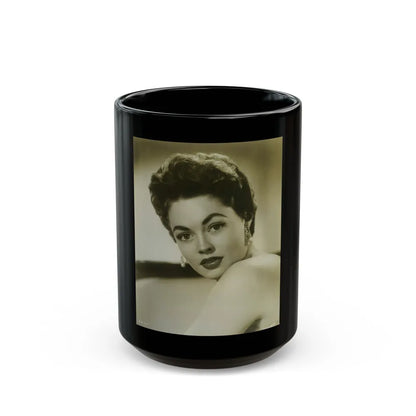 Barbara Darrow #40 (Vintage Female Icon) Black Coffee Mug-15oz-Go Mug Yourself