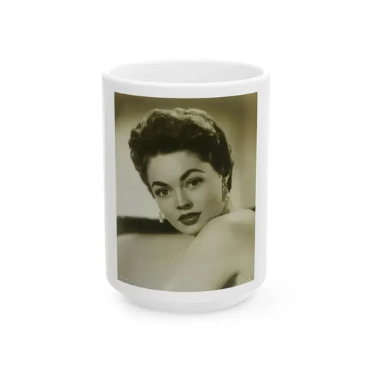 Barbara Darrow #40 (Vintage Female Icon) White Coffee Mug 15oz - Go Mug Yourself
