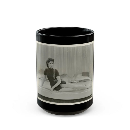 Barbara Darrow #41 (Vintage Female Icon) Black Coffee Mug-15oz-Go Mug Yourself