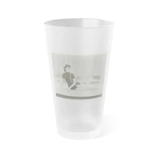 Barbara Darrow #41 (Vintage Female Icon) Frosted Pint Glass 16oz 16oz Frosted - Go Mug Yourself