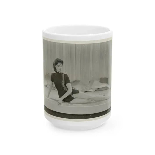 Barbara Darrow #41 (Vintage Female Icon) White Coffee Mug 15oz - Go Mug Yourself