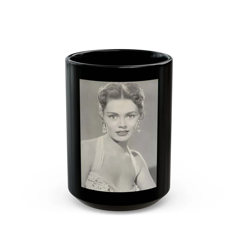 Barbara Darrow #43 (Vintage Female Icon) Black Coffee Mug-15oz-Go Mug Yourself