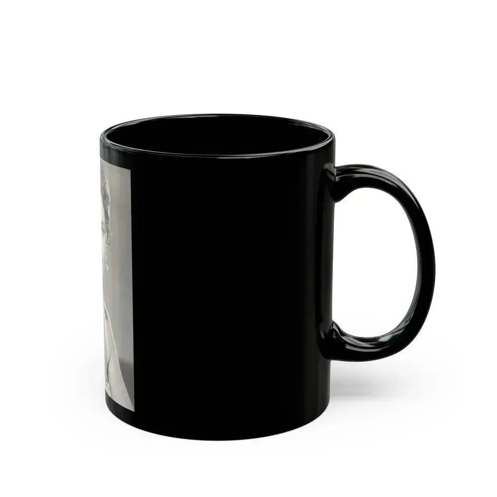 Barbara Darrow #43 (Vintage Female Icon) Black Coffee Mug - Go Mug Yourself