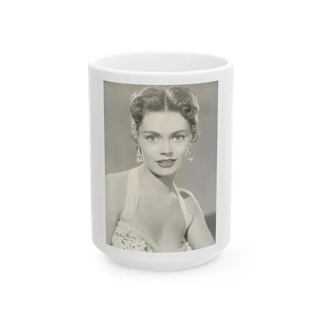 Barbara Darrow #43 (Vintage Female Icon) White Coffee Mug 15oz - Go Mug Yourself