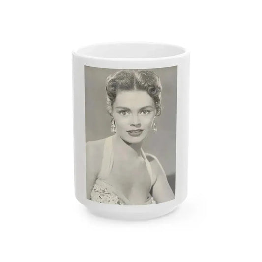 Barbara Darrow #43 (Vintage Female Icon) White Coffee Mug 15oz - Go Mug Yourself