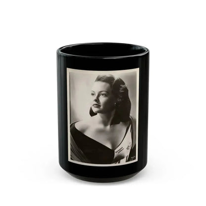Barbara Darrow #44 - Vintage 8x10 B&W Glamour Portrait Circa Early 50's (Vintage Female Icon) Black Coffee Mug 15oz - Go Mug Yourself