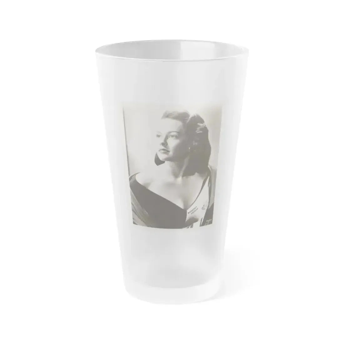 Barbara Darrow #44 - Vintage 8x10 B&W Glamour Portrait Circa Early 50's (Vintage Female Icon) Frosted Pint Glass 16oz 16oz Frosted - Go Mug Yourself