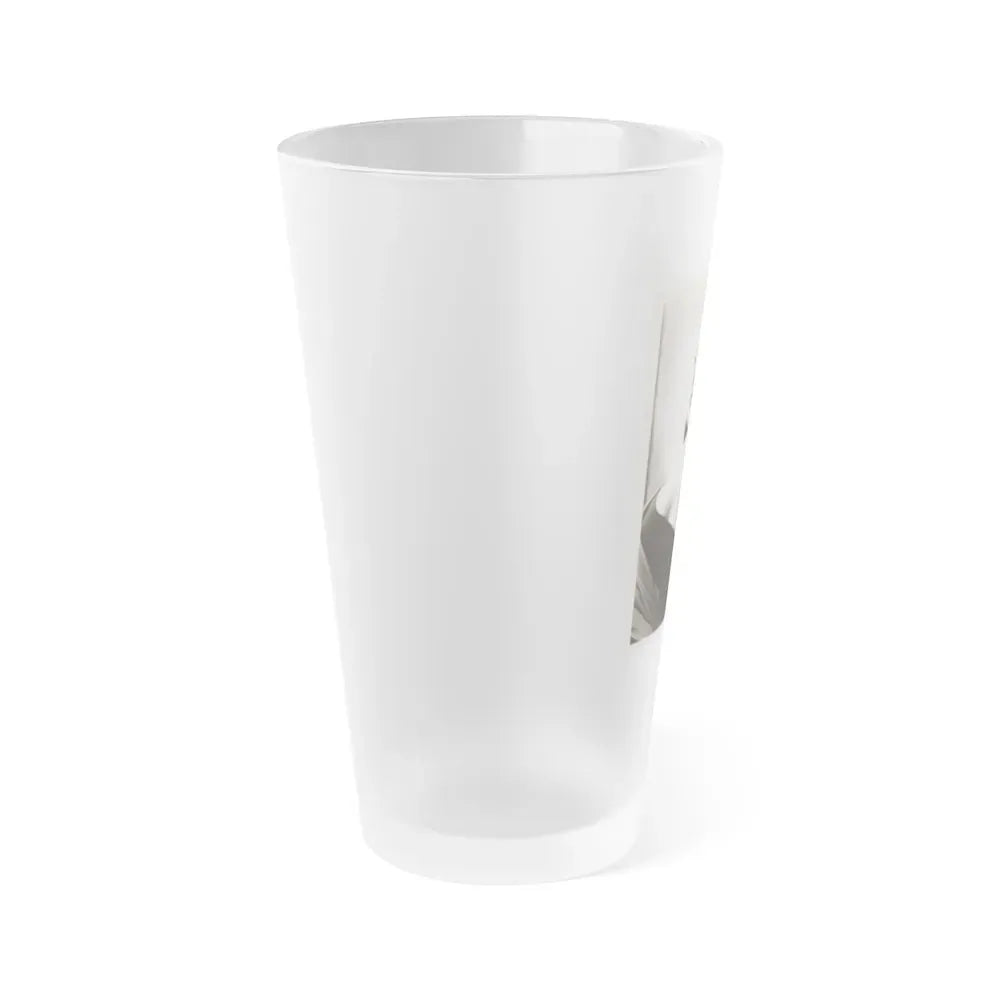 Barbara Darrow #44 - Vintage 8x10 B&W Glamour Portrait Circa Early 50's (Vintage Female Icon) Frosted Pint Glass 16oz - Go Mug Yourself