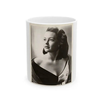 Barbara Darrow #44 - Vintage 8x10 B&W Glamour Portrait Circa Early 50's (Vintage Female Icon) White Coffee Mug 11oz - Go Mug Yourself
