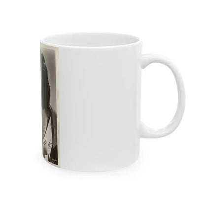 Barbara Darrow #44 - Vintage 8x10 B&W Glamour Portrait Circa Early 50's (Vintage Female Icon) White Coffee Mug - Go Mug Yourself