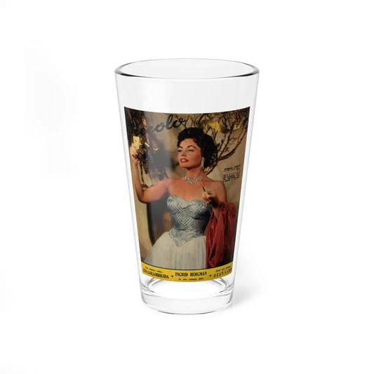 Barbara Darrow #45 - Barb on front cover in Color Glamour Photo from Piccolo Dutch Movie Star Mag. 12-19-1954 (Vintage Female Icon) Pint Glass 16oz 16oz - Go Mug Yourself