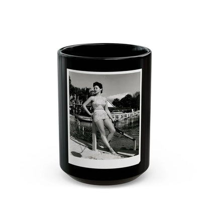 Barbara Darrow #47 (Vintage Female Icon) Black Coffee Mug-15oz-Go Mug Yourself