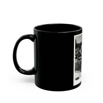 Barbara Darrow #47 (Vintage Female Icon) Black Coffee Mug - Go Mug Yourself