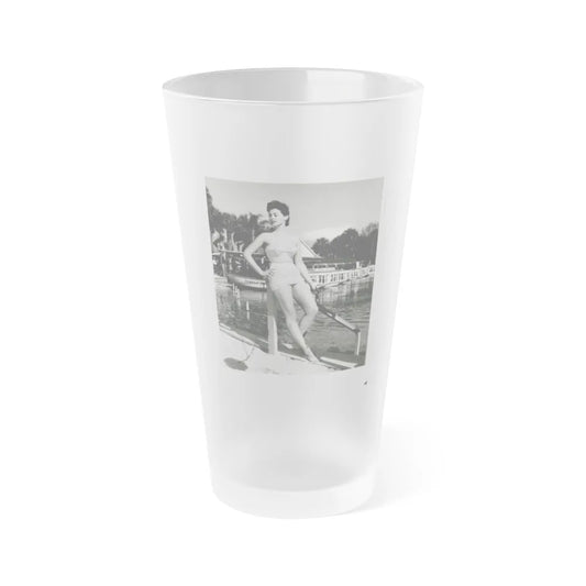 Barbara Darrow #47 (Vintage Female Icon) Frosted Pint Glass 16oz-16oz-Frosted-Go Mug Yourself