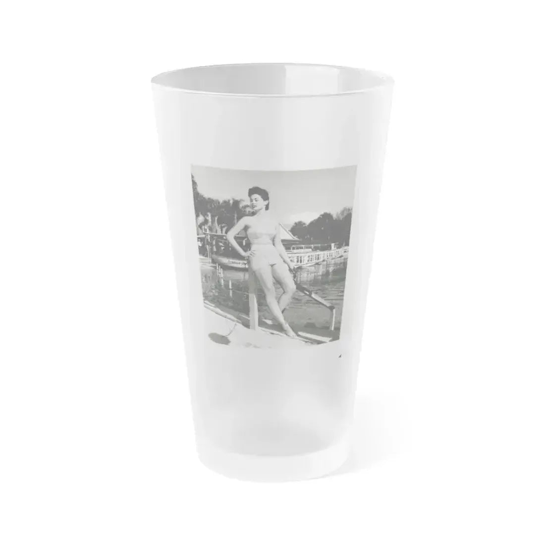 Barbara Darrow #47 (Vintage Female Icon) Frosted Pint Glass 16oz 16oz Frosted - Go Mug Yourself