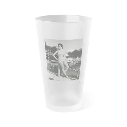 Barbara Darrow #47 (Vintage Female Icon) Frosted Pint Glass 16oz 16oz Frosted - Go Mug Yourself
