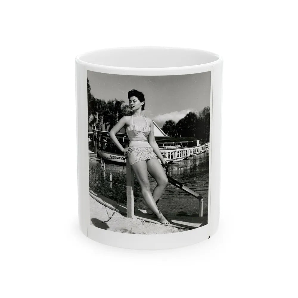 Barbara Darrow #47 (Vintage Female Icon) White Coffee Mug-11oz-Go Mug Yourself