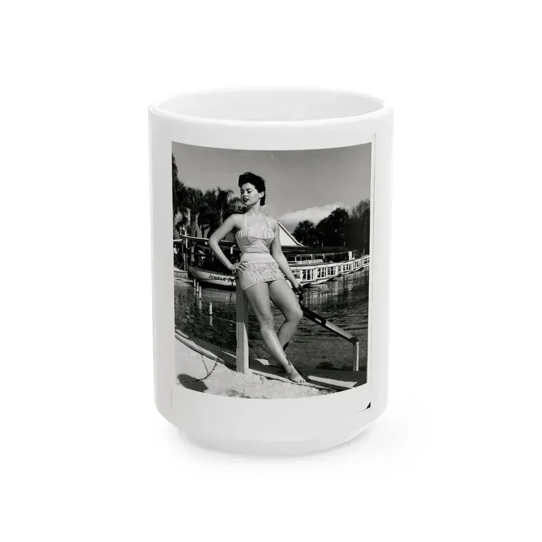 Barbara Darrow #47 (Vintage Female Icon) White Coffee Mug 15oz - Go Mug Yourself