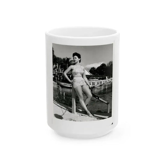 Barbara Darrow #47 (Vintage Female Icon) White Coffee Mug 15oz - Go Mug Yourself