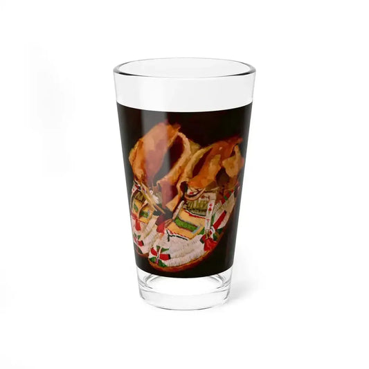 Barbara Ivey - Old Moccasins (Native Americans in Art) Pint Glass 16oz 16oz - Go Mug Yourself