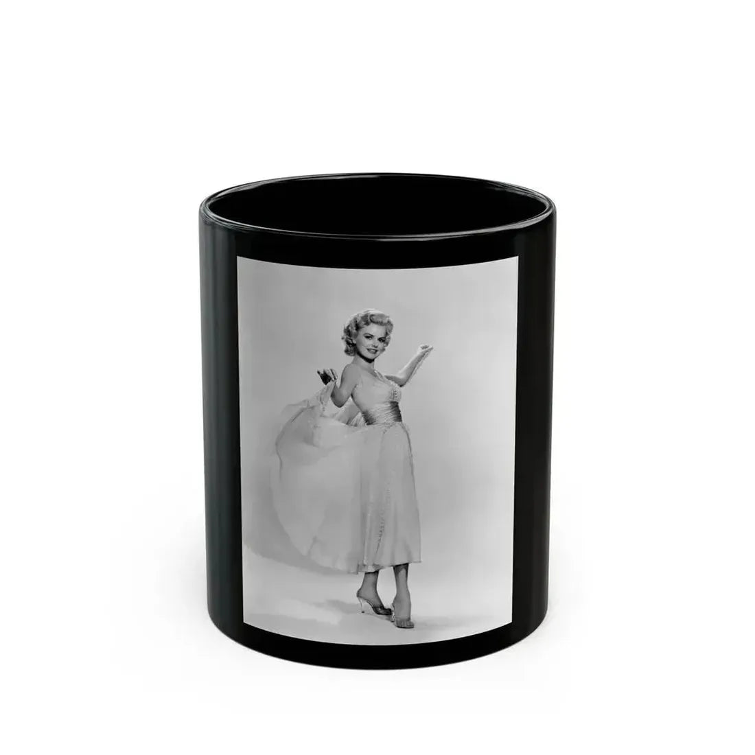 Barbara Lang #22 (Vintage Female Icon) Black Coffee Mug 11oz - Go Mug Yourself