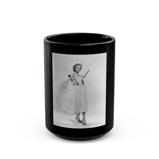 Barbara Lang #22 (Vintage Female Icon) Black Coffee Mug-15oz-Go Mug Yourself