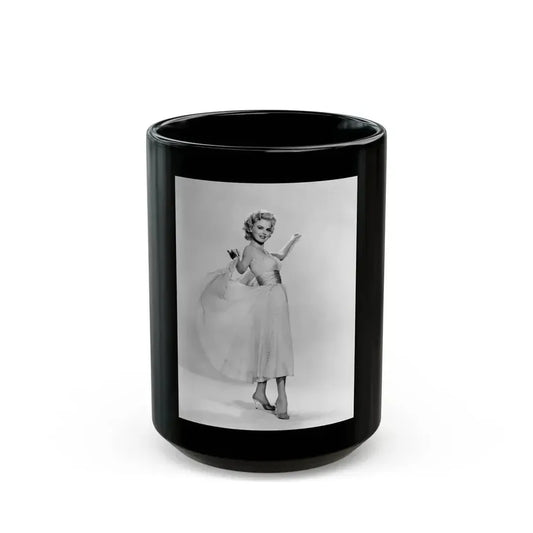 Barbara Lang #22 (Vintage Female Icon) Black Coffee Mug 15oz - Go Mug Yourself