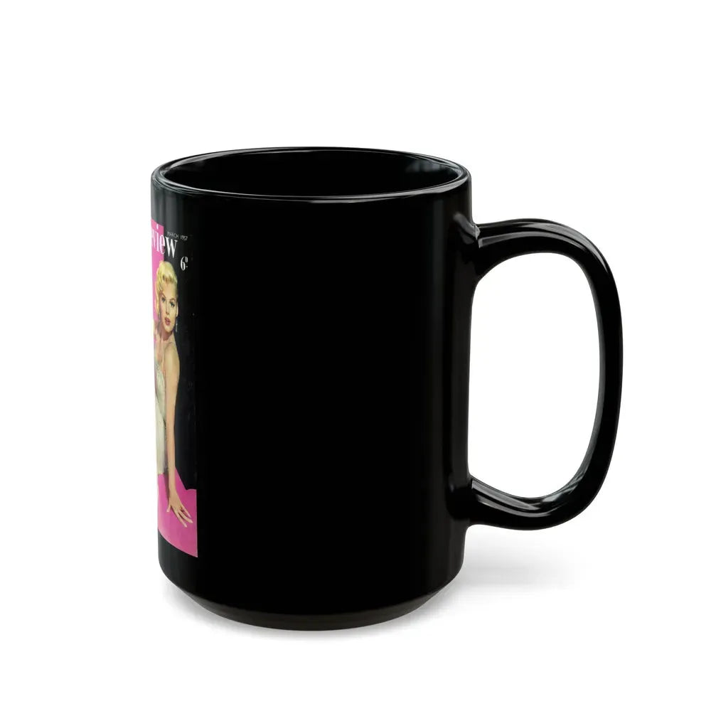 Barbara Lang #29 - Mag. Cover (Vintage Female Icon) Black Coffee Mug - Go Mug Yourself