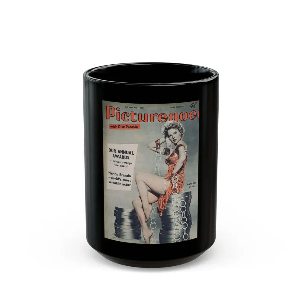 Barbara Lang #32 - Mag. Cover (Vintage Female Icon) Black Coffee Mug 15oz - Go Mug Yourself
