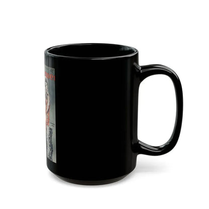 Barbara Lang #32 - Mag. Cover (Vintage Female Icon) Black Coffee Mug - Go Mug Yourself
