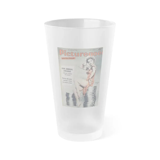Barbara Lang #32 - Mag. Cover (Vintage Female Icon) Frosted Pint Glass 16oz 16oz Frosted - Go Mug Yourself