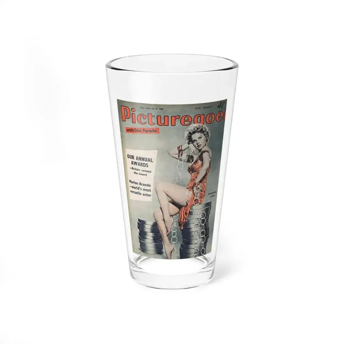 Barbara Lang #32 - Mag. Cover (Vintage Female Icon) Pint Glass 16oz 16oz - Go Mug Yourself