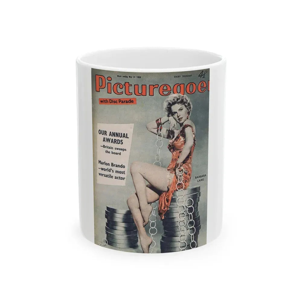 Barbara Lang #32 - Mag. Cover (Vintage Female Icon) White Coffee Mug 11oz - Go Mug Yourself