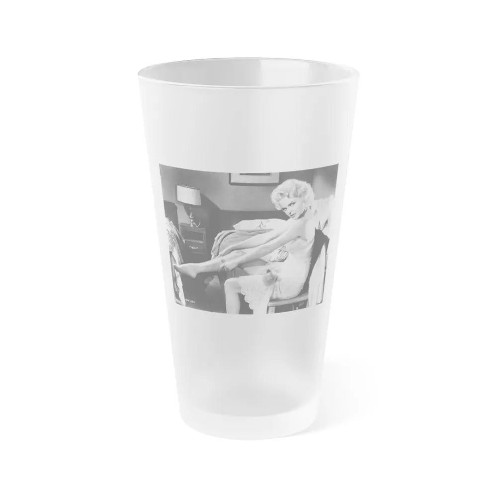 Barbara Lang #33 (Vintage Female Icon) Frosted Pint Glass 16oz-16oz-Frosted-Go Mug Yourself