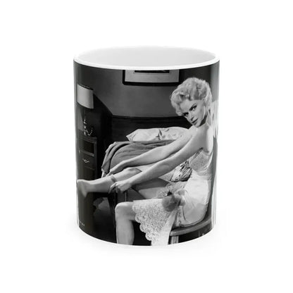 Barbara Lang #33 (Vintage Female Icon) White Coffee Mug 11oz - Go Mug Yourself