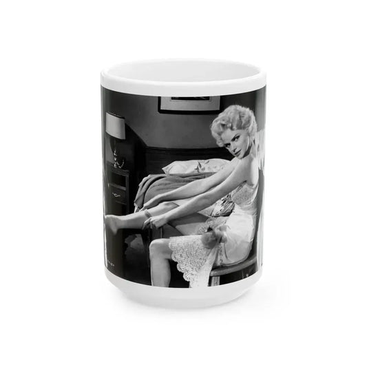 Barbara Lang #33 (Vintage Female Icon) White Coffee Mug 15oz - Go Mug Yourself