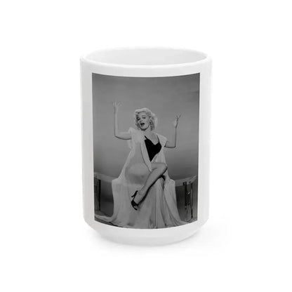 Barbara Lang #35 (Vintage Female Icon) White Coffee Mug 15oz - Go Mug Yourself