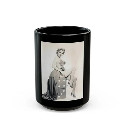 Barbara Lang #36 (Vintage Female Icon) Black Coffee Mug 15oz - Go Mug Yourself