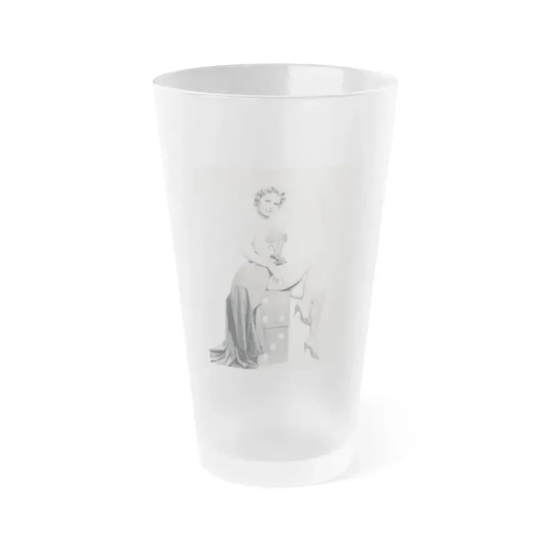 Barbara Lang #36 (Vintage Female Icon) Frosted Pint Glass 16oz 16oz Frosted - Go Mug Yourself