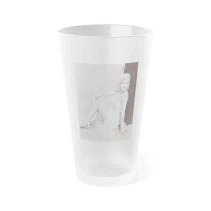 Barbara Lang #37 (Vintage Female Icon) Frosted Pint Glass 16oz 16oz Frosted - Go Mug Yourself
