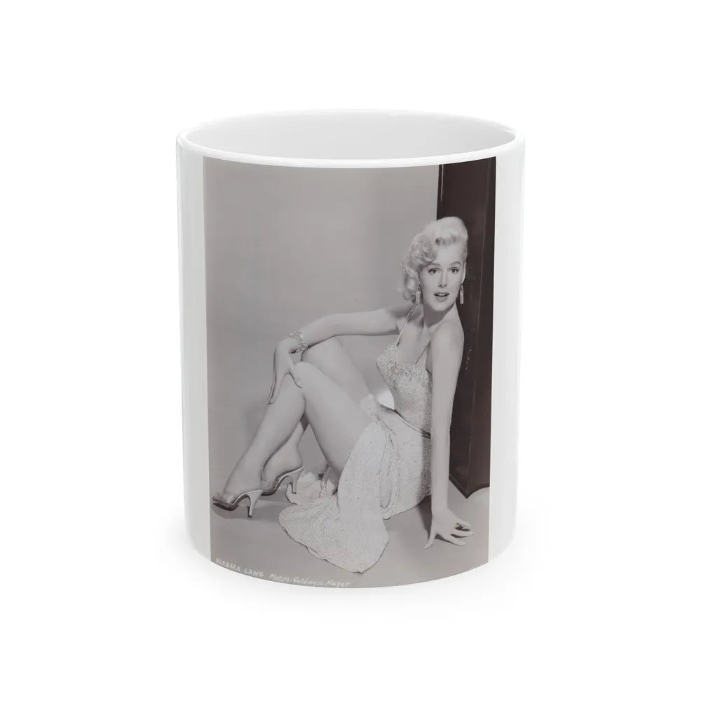 Barbara Lang #37 (Vintage Female Icon) White Coffee Mug-11oz-Go Mug Yourself