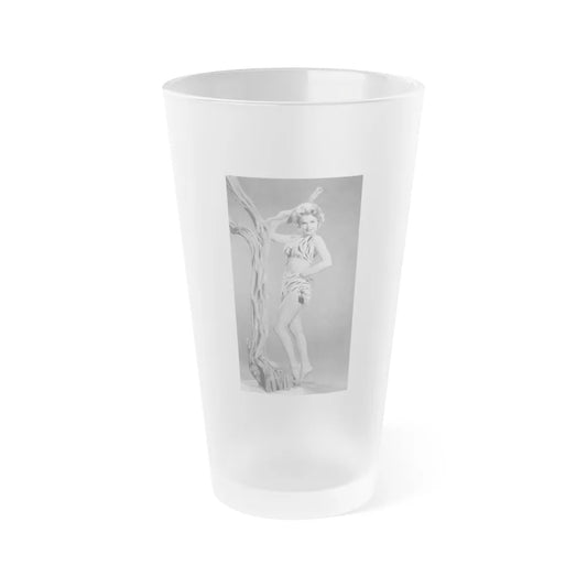 Barbara Lang #38 (Vintage Female Icon) Frosted Pint Glass 16oz-16oz-Frosted-Go Mug Yourself