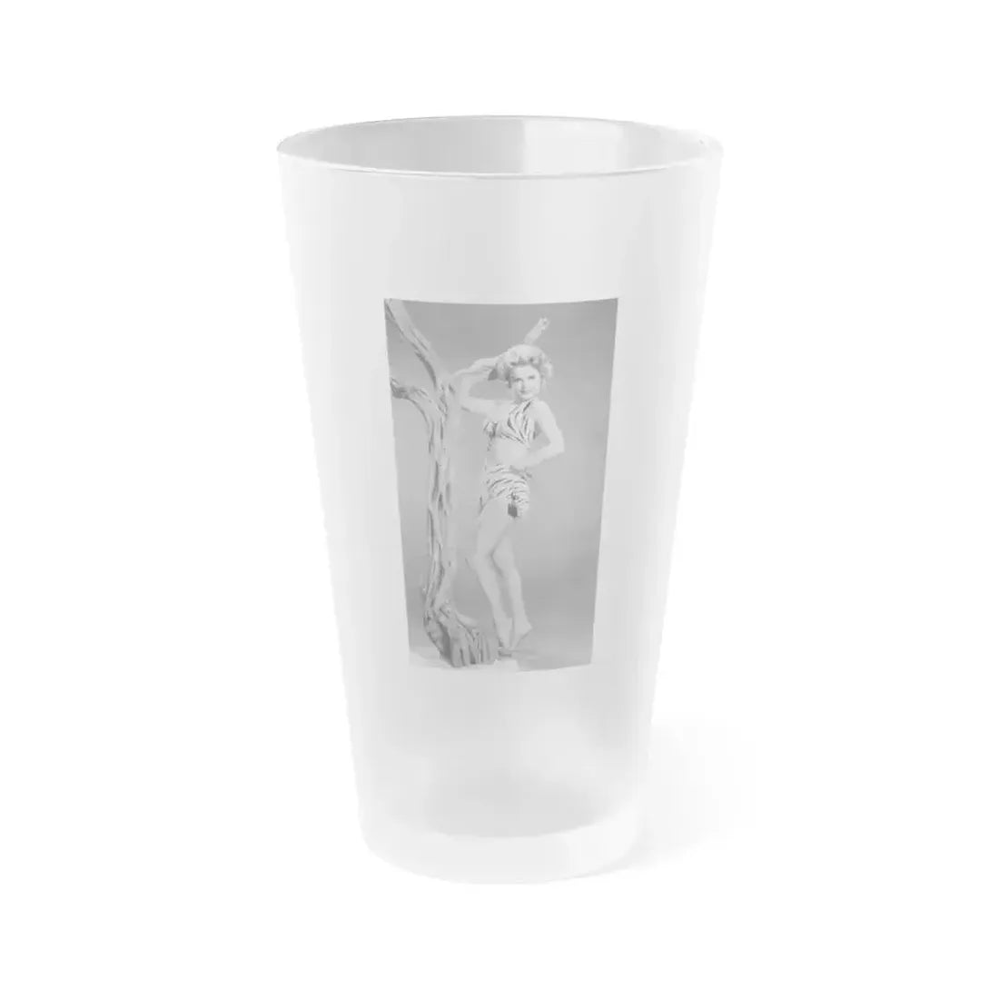 Barbara Lang #38 (Vintage Female Icon) Frosted Pint Glass 16oz 16oz Frosted - Go Mug Yourself