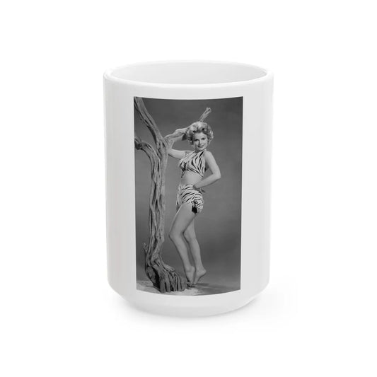 Barbara Lang #38 (Vintage Female Icon) White Coffee Mug-15oz-Go Mug Yourself