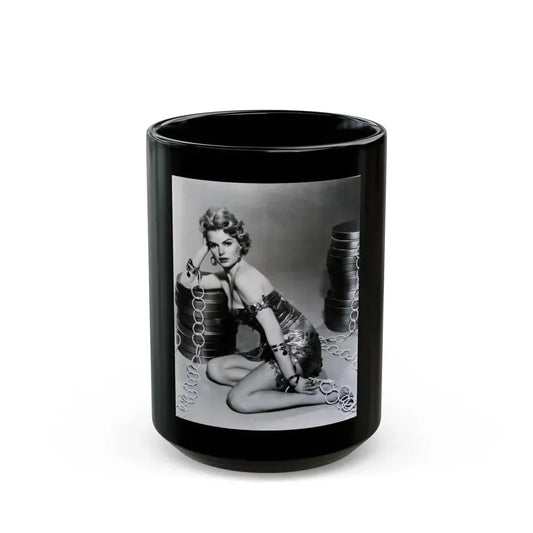 Barbara Lang #39 (Vintage Female Icon) Black Coffee Mug 15oz - Go Mug Yourself