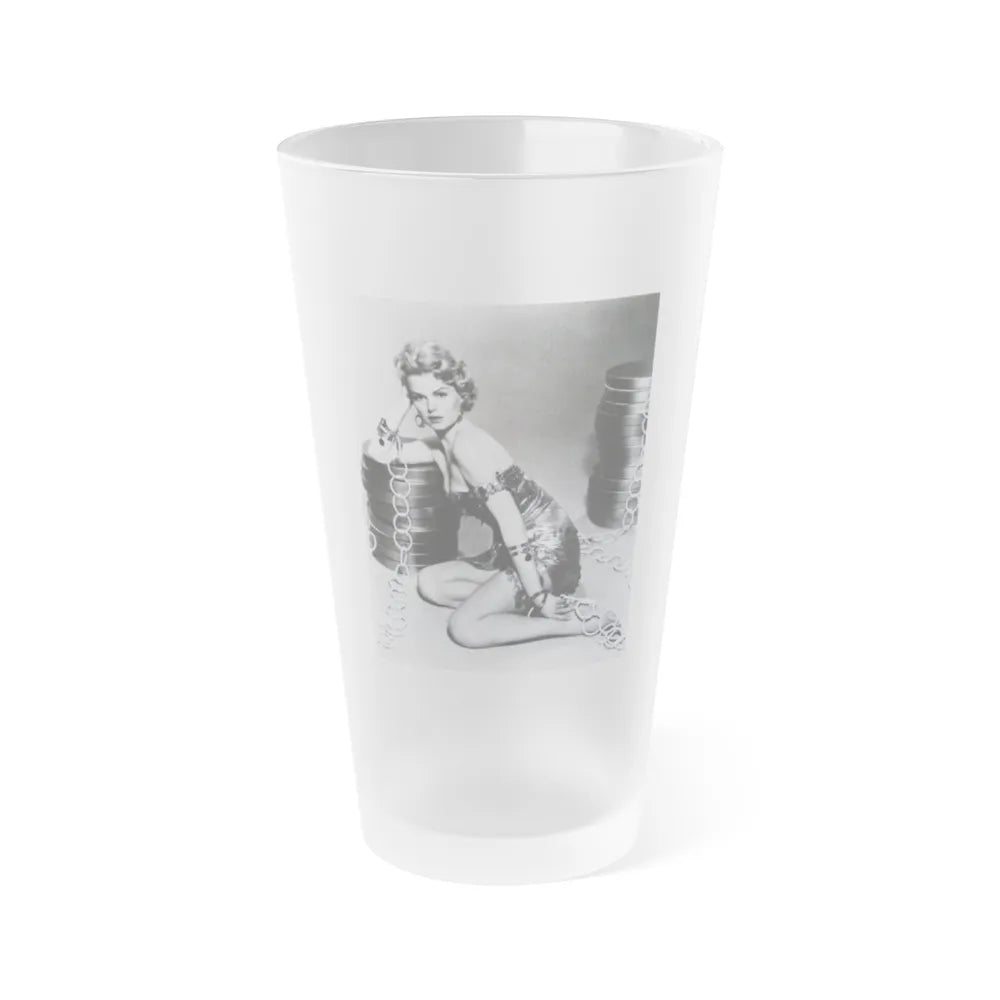 Barbara Lang #39 (Vintage Female Icon) Frosted Pint Glass 16oz-16oz-Frosted-Go Mug Yourself