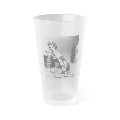 Barbara Lang #39 (Vintage Female Icon) Frosted Pint Glass 16oz 16oz Frosted - Go Mug Yourself