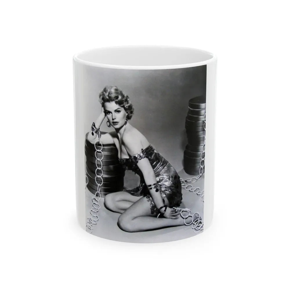 Barbara Lang #39 (Vintage Female Icon) White Coffee Mug-11oz-Go Mug Yourself