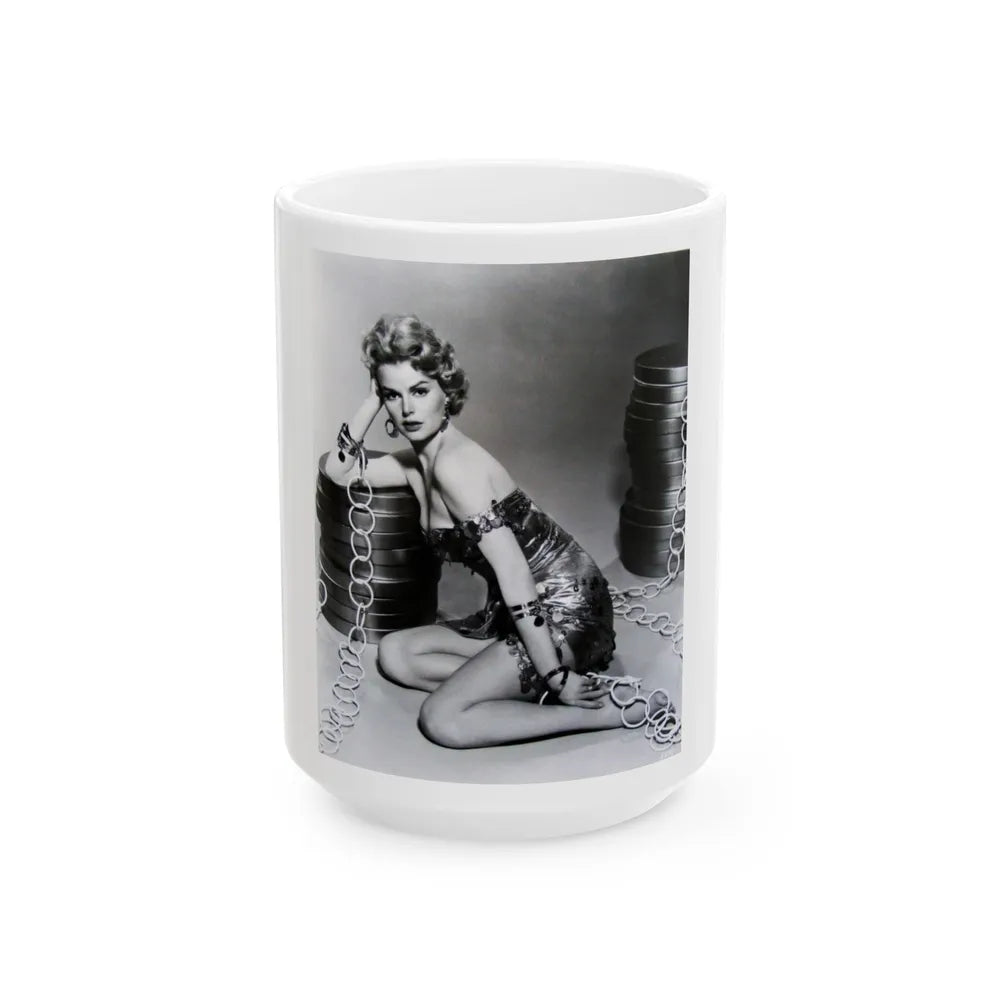 Barbara Lang #39 (Vintage Female Icon) White Coffee Mug-15oz-Go Mug Yourself