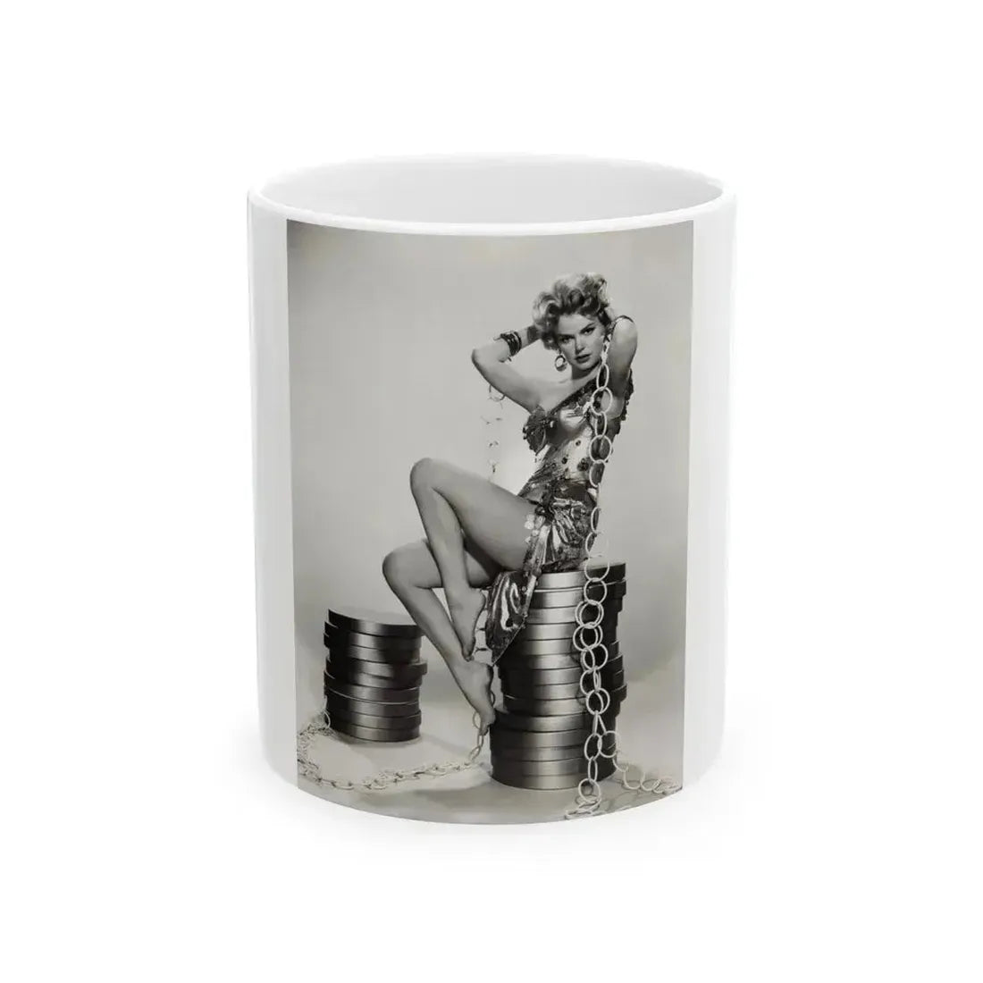 Barbara Lang #42 (Vintage Female Icon) White Coffee Mug 11oz - Go Mug Yourself